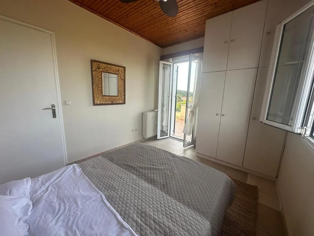 Semesterbostad Les Oliviers Villa With Sea View On Petani Beach Vóvikes Grekland